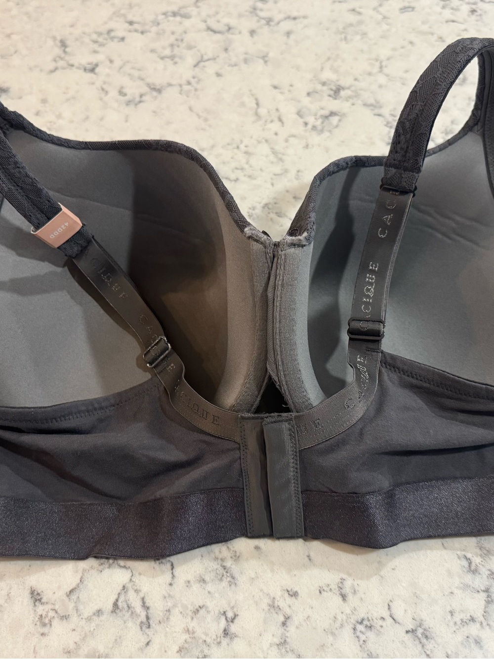 Cacique Full Coverage Lace T-Shirt Bra Gray Lightly Lined Underwire NWT 42DDD - Picture 6 of 9